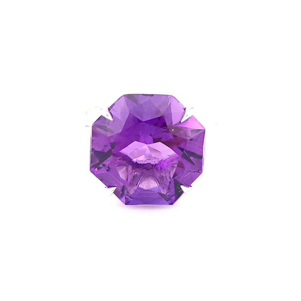 Tiffany & Co. Sterling Silver Purple Amethyst Sparklers Cocktail Flower Ring 6 - Picture 3 of 8